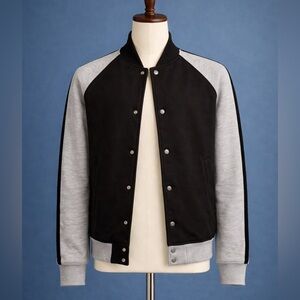 Elie Tahari Varsity knit cardigan jacket- bomber. S